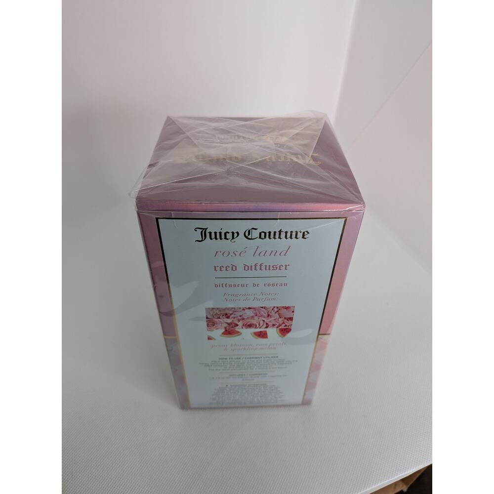 NWT Juicy Couture Rosé Land Reed Diffuser Peony Blossom, Rose Petals, & Melon - Picture 8 of 11